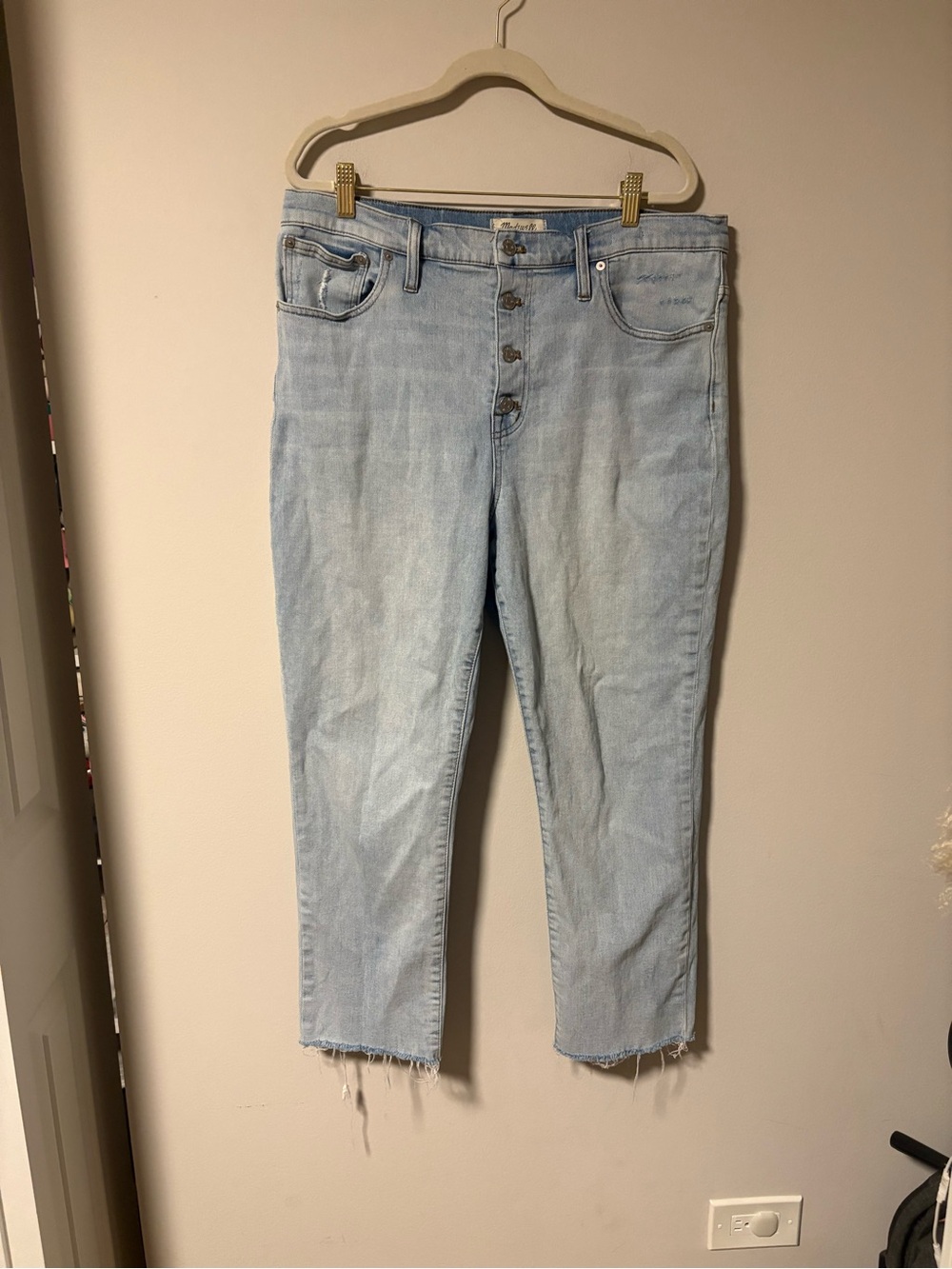Madewell The High Rise Slim Crop Boyfriend Jeans 32